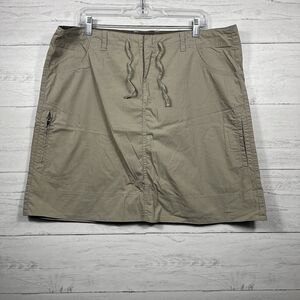 Eddie Bauer womens khaki skirt size 18 hiking walking cotton casual comfort